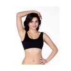 Cooqpoo Kadın S-m-l-xl Beden Kalın Askılı Pedli Büstiyer Korse Siyah M