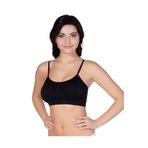 Cooqpoo Kadın S-m-l-xl Beden Siyah Ince Askılı Pedli Büstiyer Korse Siyah M