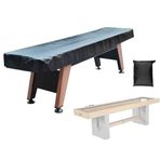 COOSOO Shuffleboard Masa Örtüsü, Su Geçirmez Kılıf, 2,7 m PU Deri Kılıf, Toz Geçirmez, Çizilmez ve UV Dayanımlı Suni Deri Saklama Çantası ile