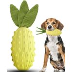 Cooway Gıcırtılı Köpek Çiğneme Oyuncağı, Agresif Çiğneme Makineleri için Havuç Köpek Gıcırtılı Oyuncaklar, Doğal Kauçuk Süt Aromalı Köpek Diş Temizleme Oyuncağı Orta Büyük Köpekler için (Sarı)