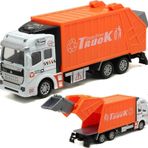 Çöp Kamyonu Oyuncak Metal Çöp Kamyonu Çek Bırak Özellikli Turuncu 22 Cm