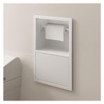 Çöp Kovalı Bu Su Geçirmez Paslanmaz Çelik Banyo Duvarı - Modern Banyolar için Gömme Raf Depolama Çözümü, Yerden Tasarruflu Tasarım ve Şık