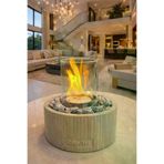 CopArt CMŞ38002 Alba Naturel Masaüstü Beton Şömine - 1 Lt Bioetanol Yakıt Ve Dekoratif Taş Hediye