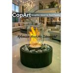 CopArt CMŞ38002-BLACK Sevgililer Günü'ne Özel! Alba Siyah Biyoetanol Masaüstü Beton Şömine