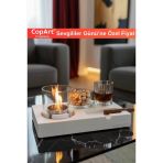 Copart Elza Beyaz Biyoetanol Masaüstü Şömine - 1 Lt Yakıt Hediyeli