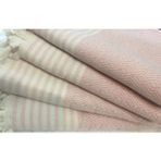 Coperta Battal Boy Kolları Örten Koltuk Örtüsü Takımı 3+3+1+1 - 180 x 300 cm - Pudra Pembe