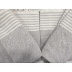 Coperta Battal Boy Kolları Örten Pamuklu Koltuk Örtüsü Takımı 3+3+1+1 - 180 x 300 cm - Gri
