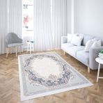 Coperta Home 6m² Süngerli Lastikli Halı Örtüsü - Gri - Lacivert - 200 x 300 cm