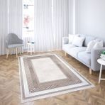 Coperta Süngerli Lastikli Kaymaz Yıkanabilir 6 Metrekare Halı Örtüsü - 200 x 300 cm - Bej - Kahve