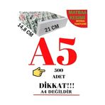 Copier bond 500 Adet A5 Fotokopi Kağıdı 80gr (DİKKAT A4'ÜN YARISIDIR)