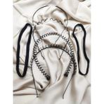 ÇÖPLÜX ACCESSORİES Sporcu Saç Bandı, Zigzag,taç Yaylıl,taç Taraklı Taç ,düz Tel Taç 5 Li Set Unisex - Renkli