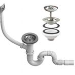 Çöpmak Evye Sifonu, 11 cm Yandan Taşmalı, Ø32 Çıkışlı, Koku Önleyici, Dayanıklı, Beyaz, PVC Malzeme, Mutfak Lavabo için