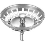 Çöpmak Paslanmaz Evye Mutfak Lavabo Sifonu | Gider Metal Tıpa Süzgeci - Gri - STANDART