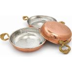 Copper Empire 3 Parça Ağır Bakır Tava Sahan Seti. 3'lü Set (14 Cm, 16CM, 18 Cm) Tava