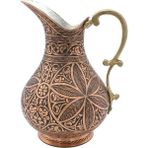 Copperdone Ağır El Işlemeli Eskitme Bakır Sürahi Osmanlı Koleksiyonu 10 - 2 lt