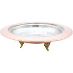 Copperdone El Dövmesi Ayaklı Model Bakır Tabak Sahan 22 cm