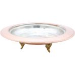 Copperdone El Dövmesi Ayaklı Model Bakır Tabak Sahan 25 cm