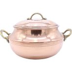 Copperdone El Dövmesi Bakır Tombik Tencere 24CM - 24 cm