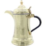 Copperdone El Dövmesi Örme Kulplu Dallah Mırra Cezvesi Altın Renk 30 cm