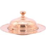 Copperdone Gaziantep El Dövmesi Kapaklı Bakır Tabak Sahan 45 cm - 40 cm