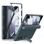 COQUE Cep Telefonu Kılıfı Samsung Galaxy Z Fold5 Koruyucu Kılıf, Shell Film Hepsi Bir Arada Cep Telefonu Kılıfı Standlı, Görünmez Kalem Yuvası Katlanabilir Cep Telefonu Kılıfı Samsung Galaxy Z Fold5