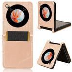 COQUE ZTE nubia Flip telefon kılıfı puantiyeli dokulu çoklu kart yuvası tasarımı koruyucu kılıf - Altın
