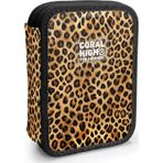 Coral High 11147 Kahverengi Leopar Desenli Çift Katlı Kalem Çanta