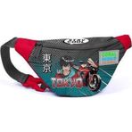 Coral High 11516 Kids Gri Nefti Anime Motorsiklet Desenli Bel Çantası