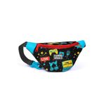 Coral High 11535 Kids Siyah Mavi Gamer Desenli Bel Çantası