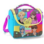 Coral High 11737 Gri Mavi Pembe Anime Desenli Thermo Beslenme Çantası