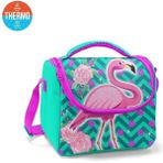 Coral High 11835 Kids Su Yeşili Pembe Flamingo Desenli Thermo Beslenme Çantası