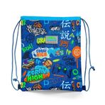 Coral High 12651 Kids Saks Grafiti Desenli İpli Büzgülü Sırt Çantası