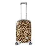 Coral High 16841 Leopar Desenli Kahverengi 50 cm Kabin Boy Valiz
