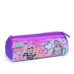 Coral High 22055 Kids Pembe Mor Fashion Girl Desenli Üç Bölmeli Kalem Çantası