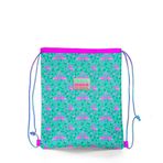 Coral High 22468 Kids Su Yeşili Pembe Flamingo Desenli Ipli Büzgülü Sırt Çantası