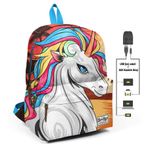 Coral High 23421 Turuncu Unicorn Usb+Aux Sırt Çantası