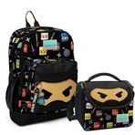 Coral High 23473 Ninja Desenli Okul Çantası +Beslenme Çantası 2'li Seti