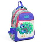 Coral High 23488 Tavus Kuşu Desenli Lavanta-Gümüş Okul Çant