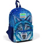 Coral High 23543 Minik Lacivert Mavi Kurt Desenli Desenli Iki Bölmeli Yuva Sırt Çantası