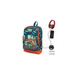 Coral High 23823 Kids Dört Bölmeli USB Şarjlı Kulaklık Çıkışlı Turuncu İlkokul Çantası