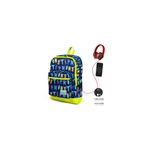 Coral High 23826 USB Şarjlı Kulaklık Çıkışlı Kids Dört Bölmeli Lacivert Fosil Sarı İlkokul Çantası