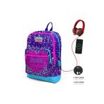 Coral High 23840 Mor Mavi Kalp Desenli Sırt Çantası