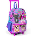 Coral High 24050 Pembe Köpek Desenli İki Bölmeli Minik Yuva Çekçekli Sırt Çantası