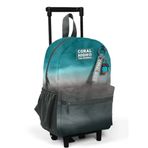 Coral High 24068 Turkuaz Gri Batik İki Bölmeli Minik Yuva Çekçekli Sırt Çantası