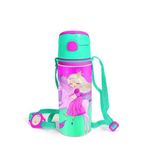 Coral High 31802 500 ml Kids Açık Pembe Mor Unicornlu Prenses Desenli Pipetli ve Direkt İçim Çelik Termos