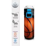 Coral High 500 ml 31795 Kids Siyah Basketbol Desenli Pipetli Çelik Termos