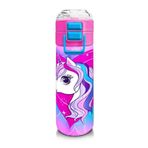 Coral High 500 ml 31807 Kids Mor Pembe Unicorn Desenli Pipetli Çelik Termos