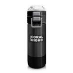 Coral High 500 ml 31824 Kids Koyu Gri Siyah Desenli Pipetli Çelik Termos