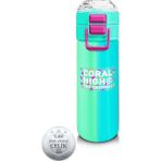 Coral High 500 ml 31844 Kids Renkli Çizgili Pipetli Çelik Termos
