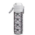 Coral High 500 ml 31851 Kids Gri Kedi Desenli Pipetli ve Direkt İçim Çelik Termos